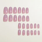 Press-On Nail Set Glitter Finish Pre-Applied Adhesive & Reusable
