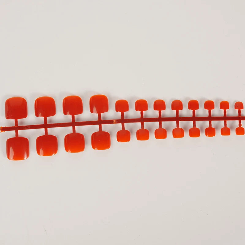 Press-On Nail Set Glossy Square Multiple Sizes