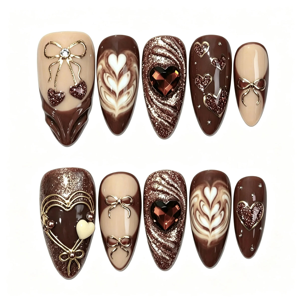 Press-On Nail Set Glue-Free Multiple Sizes