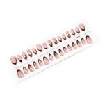 Press-On Nail Set Gold Accent Easy Application & Reusable