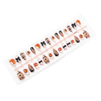 Press-On Nail Set Gourmet Designs Glossy Finish Multiple Sizes