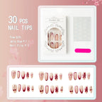 Press-On Nail Set Gradient Ombre Adhesive Tabs