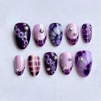 Press-On Nail Set Gradient Ombre Embellished Easy Apply