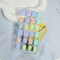 Press-On Nail Set Gradient Ombre Reusable 24-Piece