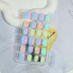 Press-On Nail Set Gradient Ombre Reusable 24-Piece