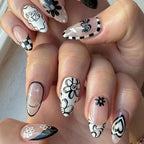Press-On Nail Set Graphic Designs & Easy Application