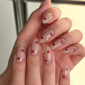 Press-On Nail Set Heart & Rhinestone Peel-And-Stick