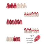 Press-On Nail Set Heart & Star Designs Pre-Applied Adhesive