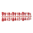 Press-On Nail Set Hearts & Ribbons Easy Application