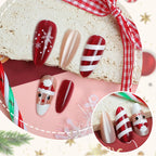 Press-On Nail Set Holiday Designs Reusable & Multiple Sizes
