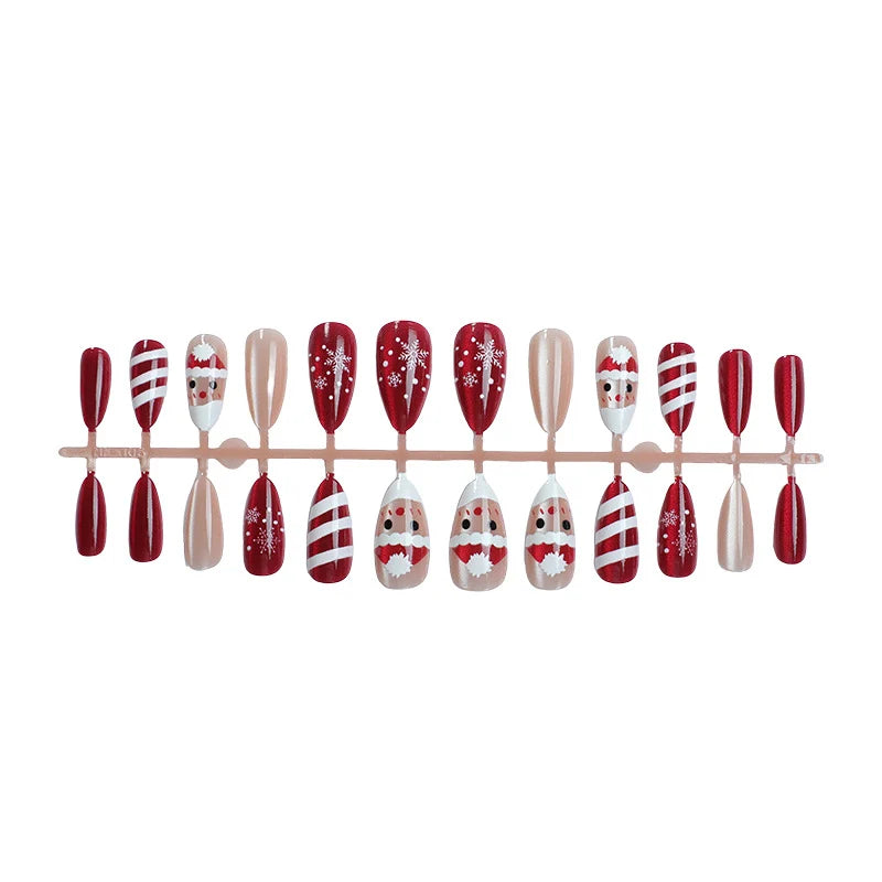 Press-On Nail Set Holiday Designs Reusable & Multiple Sizes