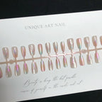 Press-On Nail Set Iridescent Floral Multiple Sizes & Adhesive Tabs