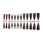 Press-On Nail Set Leopard & Glossy Multiple Sizes