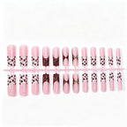 Press-On Nail Set Leopard Print Easy Application