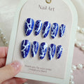 Press-On Nail Set Lightning Bolt Multiple Sizes & Adhesive