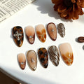 Press-On Nail Set Marble Effect & Easy Application