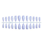 Press-On Nail Set Marble Effect Multiple Sizes Non-Toxic