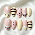 Press-On Nail Set Modern Patterns Easy Apply & Remove