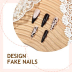 Press-On Nail Set Multiple Designs Adhesive Strips