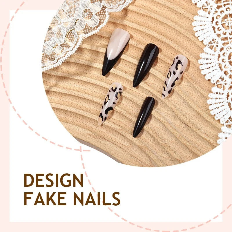 Press-On Nail Set Multiple Designs Adhesive Strips