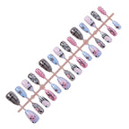 Press-On Nail Set Musical Note Design Easy-Apply & Reusable