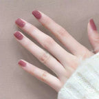 Press-On Nail Set Natural Finish Reusable & Durable