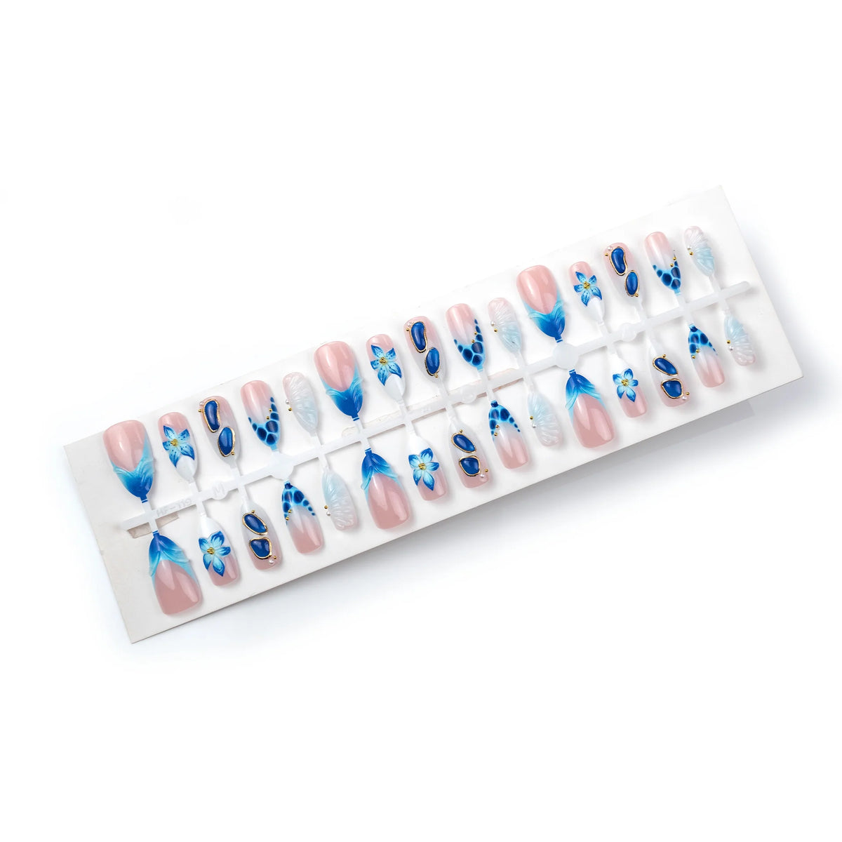 Press-On Nail Set Ocean-Inspired Easy Application & Adjustable Fit