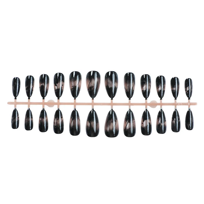 Press-On Nail Set Ombre Stiletto Reusable