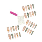 Press-On Nail Set Pearl & Marble Designs