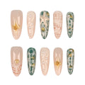 Press-On Nail Set Pearl & Marble Designs