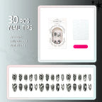Press-On Nail Set Peel-And-Apply Abstract Designs Multiple Sizes