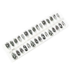 Press-On Nail Set Peel-And-Apply Abstract Designs Multiple Sizes