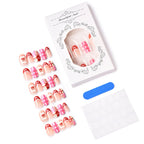Press-On Nail Set Peel And Stick Cherry Pattern