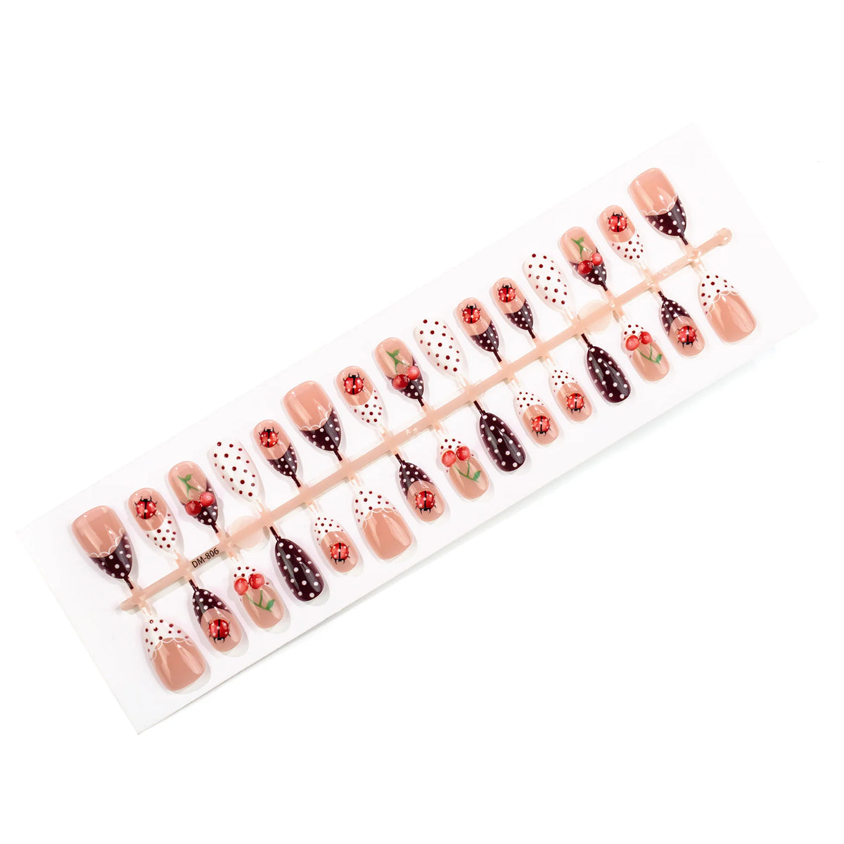 Press-On Nail Set Playful Designs Multiple Sizes