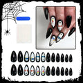 Press-On Nail Set Playful Ghost Designs Multiple Sizes Long-Lasting
