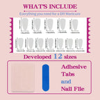 Press-On Nail Set Playful Ghost Designs Multiple Sizes Long-Lasting