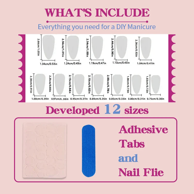 Press-On Nail Set Playful Ghost Designs Multiple Sizes Long-Lasting