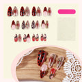 Press-On Nail Set Playful Patterns & Long-Lasting Wear