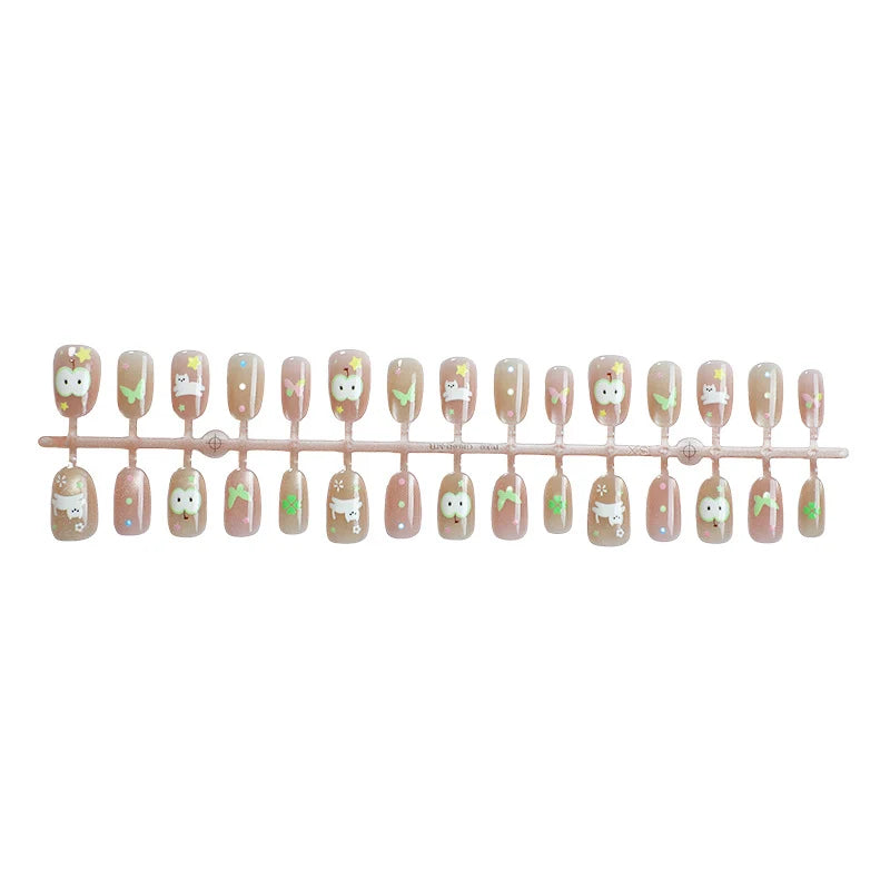 Press-On Nail Set Reusable Artistic Designs