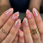 Press-On Nail Set Reusable Floral & Modern Designs