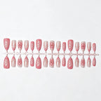 Press-On Nail Set Reusable Floral & Modern Designs