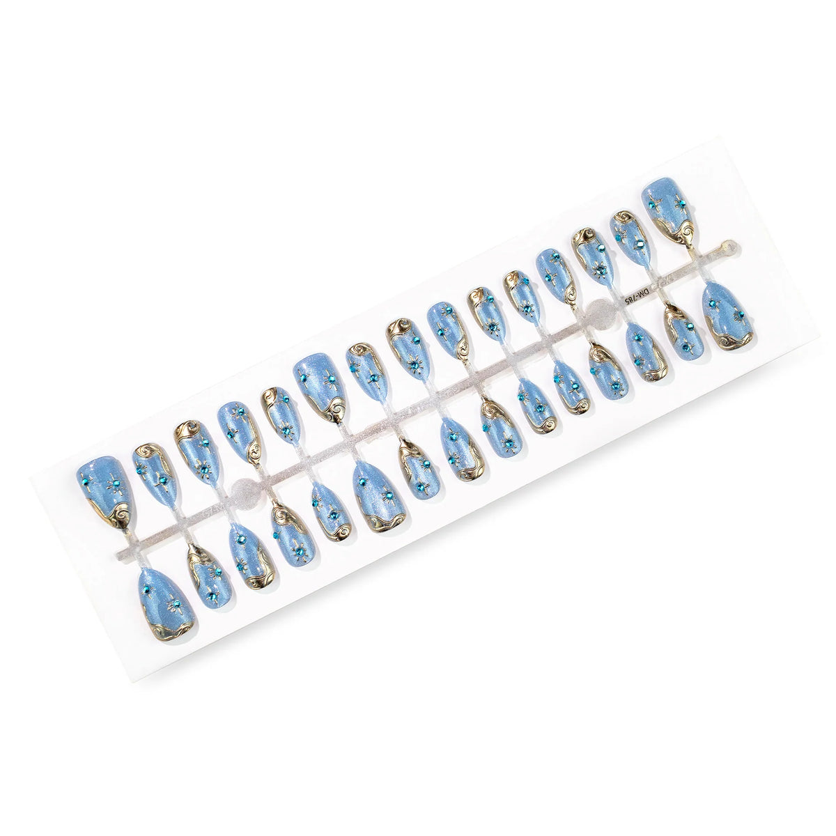 Press-On Nail Set Reusable Shimmer Designs & Strong Adhesive