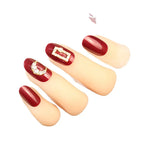 Press-On Nail Set Rhinestone Embellished Instant Application