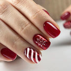 Press-On Nail Set Self-Adhesive Festive Designs