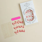 Press-On Nail Set Self-Adhesive Heart Design