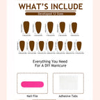 Press-On Nail Set Self-Adhesive Sparkling Tips