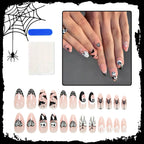 Press-On Nail Set Spooky Designs Easy Application