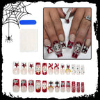Press-On Nail Set Spooky Designs Easy Application