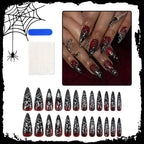 Press-On Nail Set Spooky Designs Easy Application