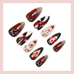 Press-On Nail Set Spooky Designs Easy Application